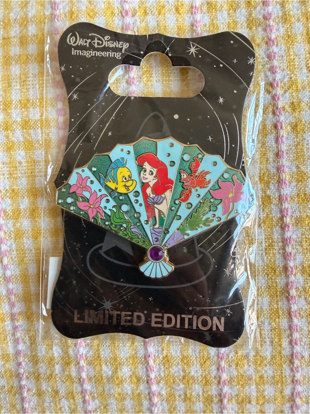 WDI - Ariel, Flounder and Sebastian - Little Mermaid - Floral Fan LE 300